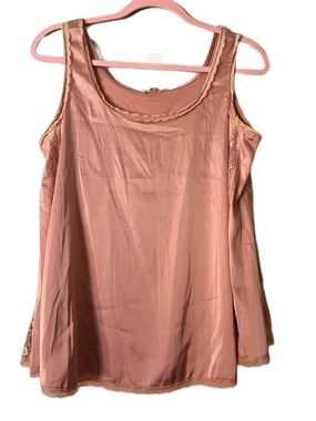 POL Lace-Trim Tank Top in Baby Pink NWOT